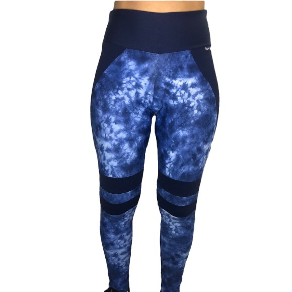 CALÇA LEGGING TRES FAIXAS TIE DYE NUVEM